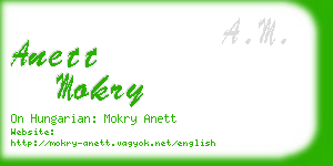 anett mokry business card